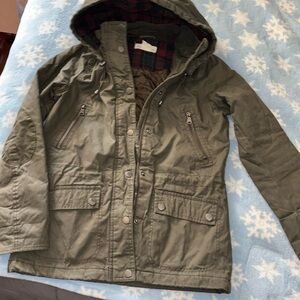 Green utility jacket